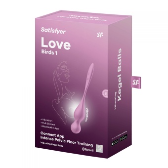 Вагинальные шарики с вибрацией Love Birds 1 розовые