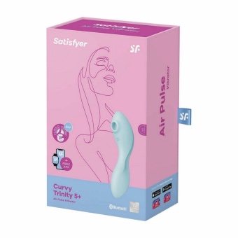 Вибратор с вакуумной стимуляцией Satisfyer Curvy Trinity 5+ и управлением от приложения