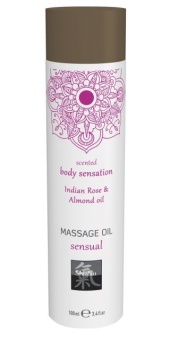 Массажное масло Shiatsu Massage Oil Sensual Роза и миндаль - 100 мл