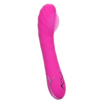 Розовый вибромассажер Insatiable G Inflatable G-Wand с функцией расширения - 21,5 см.