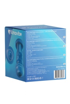Робот-мастурбатор с вибрацией и нагревом Amovibe Black Knight Massaging Beads