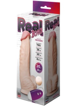 Телесный вибратор-гигант Real Bomb - 26 см.