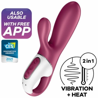 Вибратор с клиторальным стимулятором Satisfyer Hot Bunny и функцией нагрева