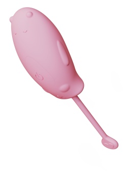 Розовое силиконовое виброяйцо с пультом ДУ