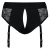 Кружевные трусики для страпона с подвязками Strap-On-Me Harness Lingerie Diva черные