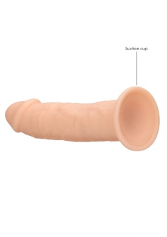 Телесный фаллоимитатор без мошонки Silicone Dildo Without Balls - 15,3 см.