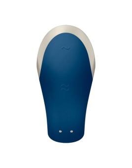 Вибратор для пар Satisfyer Double Love с пультом управления и приложением синий