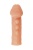 Телесная закрытая насадка с шишечками Cock Sleeve 008 Size M - 15,6 см