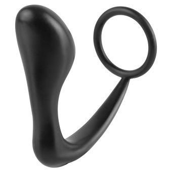 Эрекционное кольцо с анальной пробкой Ass-Gasm Cockring Plug