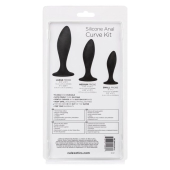 Набор Silicone Anal Curve Kit из 3 анальных пробок с изгибом