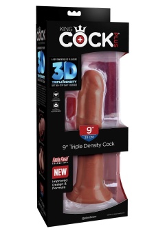 Фаллоимитатор на присоске King Cock Triple Density 20 см коричневый