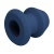 Синяя анальная пробка с открытым каналом - 8,7 см.