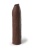 Коричневая насадка-удлинитель Uncut Silicone Penis Enhancer - 17,8 см.