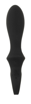 Черный вибратор для точки G с функцией расширения - 18,1 см.
