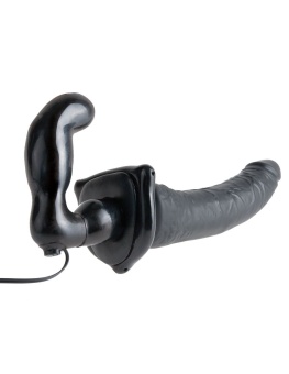Страпон с вибрацией Deluxe Vibrating Penetrix Strap-On - 19 см
