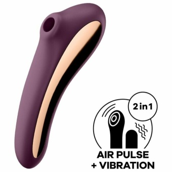 Вакуумно-волновой вибратор с приложением Satisfyer Dual Kiss фиолетовый