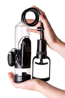 Вакуумная вибропомпа с пультом ToyFa A-Toys 22 см чёрная