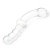Стеклянный двусторонний фаллоимитатор Girthy Double Sided Dong With Anal Bead прозрачный Стеклянный двусторонний фаллоимитатор Girthy Double Sided Dong With Anal Bead прозрачный