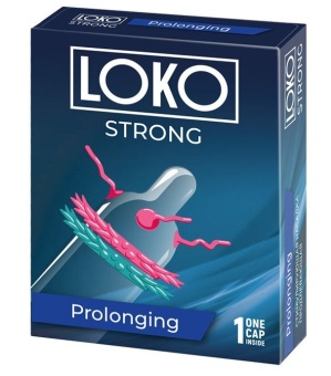 Стимулирующая насадка на пенис LOKO STRONG с продлевающим эффектом