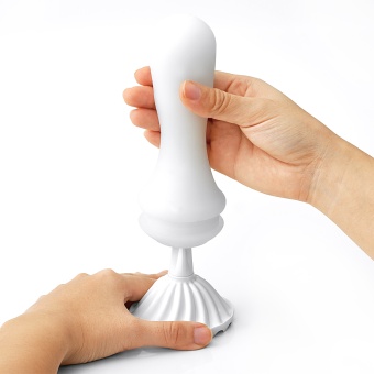 Мастурбатор зефирка Tenga FLEX Silky белый с мягким рельефом