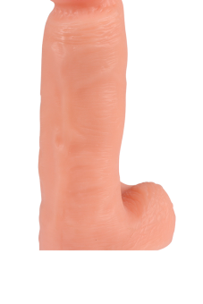 Реалистичный вибратор с мошонкой и пультом Real Basic Toy - 17 см