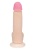 Реалистичный фаллоимитатор с нежно-розовой головкой - 18,5 см.
