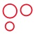 Набор из 3 красных эрекционных колец «Оки-Чпоки»