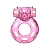 Розовое эрекционное кольцо с вибрацией Pink Bear