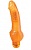Оранжевый гелевый вибратор с широким основанием JELLY JOY 7INCH 10 RHYTHMS - 17,5 см.