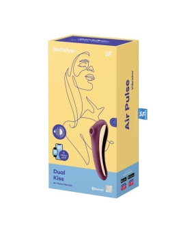 Вакуумно-волновой вибратор с приложением Satisfyer Dual Kiss фиолетовый