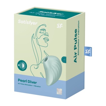 Вакуумный вибростимулятор Satisfyer Pearl Diver мятный