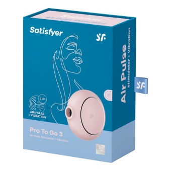 Круглый вакуумный вибростимулятор Satisfyer Pro To Go 3 розовый