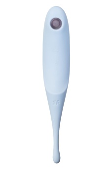 Двухсторонний вакуумный вибростимулятор Satisfyer Twirling Pro голубой