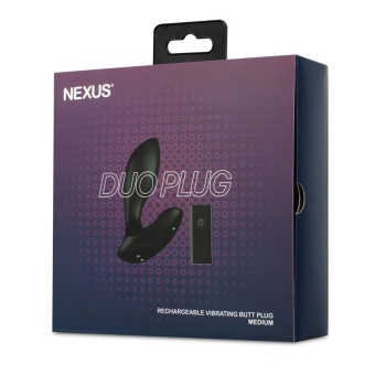 Анальная вибропробка Nexus Duo Plug Medium с дистанционным управлением чёрная
