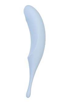 Двухсторонний вакуумный вибростимулятор Satisfyer Twirling Pro голубой