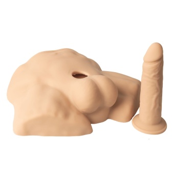 Телесный мужской полуторс с фаллоимитатором SILEXD Apollo S 7