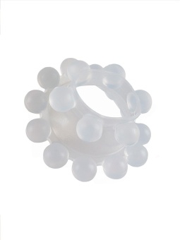 Эластичное эрекционное кольцо с двумя рядами шариков