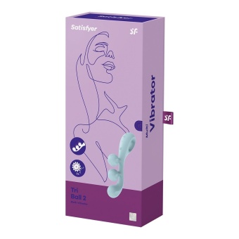 Вибратор с тремя кончиками Satisfyer Tri Ball 2 голубой