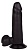 Фаллоимитатор чёрного цвета на присоске - 16,5 см.