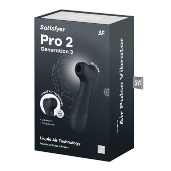 Вакуумный стимулятор с вибрацией Satisfyer Pro 2 Generation 3 графитовый