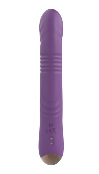 Фиолетовый вибратор-кролик с возвратно-поступательной стимуляцией