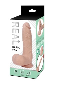 Силиконовый реалистичный фаллоимитатор Real Basic Toy - 21 см