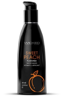 Оральный лубрикант Wicked Aqua Sweet Peach со вкусом сочного персика - 60 мл