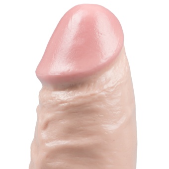 Телесная насадка-реалистик для трусиков Vac-U-Lock The Naturals Thin Dong - 19,1 см.