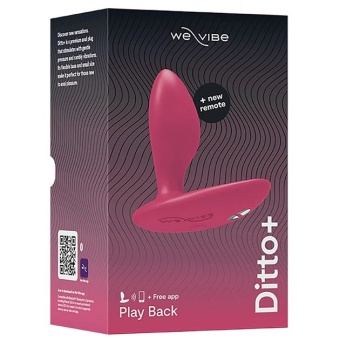 Анальная пробка We-Vibe Ditto+ с пультом розовая