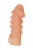 Телесная закрытая насадка с шишечками Cock Sleeve 008 Size M - 15,6 см