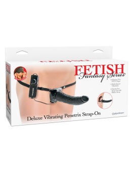 Страпон с вибрацией Deluxe Vibrating Penetrix Strap-On - 19 см