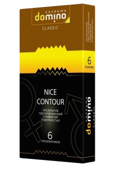 Презервативы с рёбрышками DOMINO Classic Nice Contour - 6 шт.