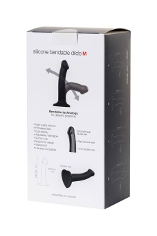 Гибкий фаллоимитатор на присоске Strap-on-me M черный