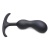 Черный массажер простаты с утяжелителями Premium Silicone Weighted Prostate Plug Medium - 16,3 см.